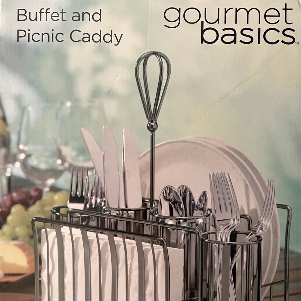 Silverware / Utensils Picnic Buffet Organizing Caddy